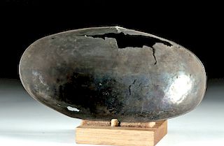 Rare Ancient Sasanian Silver Ovoid Bowl