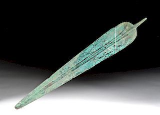 Long Luristan Bronze Sword Blade