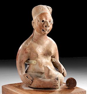 Olmec Pottery Seated Female Figure (Cross-Legged)