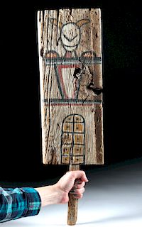Early 20th C. Native American Hopi Wood Dance Wand
