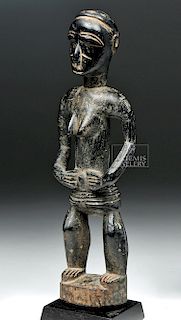 Early 20th C. African Attye Wood Female Figure