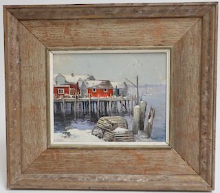 Robert Luvall (1887-1959, NY) Fishing Docks O/B