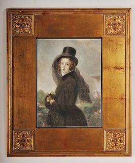 Victorian Equestrian Attired Lady Framed Print