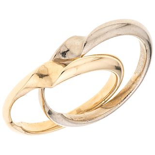 TANE double yellow and white gold 18 K ring.