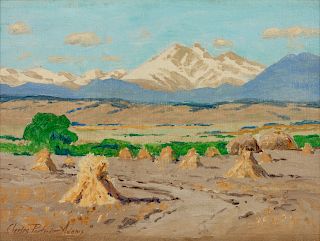 Charles Partridge Adams
(American, 1858-1942)
Haystacks - Mount Meeker and Longs Peak near Longmont, Colorado
 
