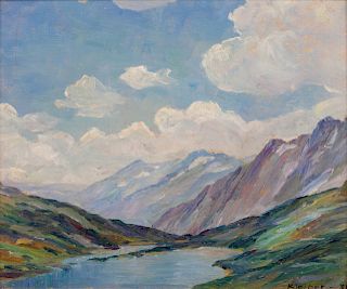 Hans Kleiber
(German/American, 1887-1967)
Wyoming Lake, Big Horn Mountains