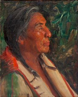 Kathryn Woodman Leighton
(American, 1875-1952)
Chief Wildman, Stoney (Sioux) Indian
 