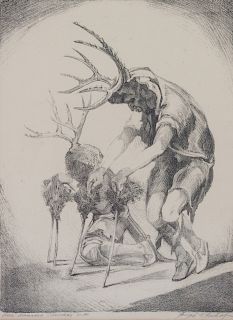 Joseph Imhof
(American, 1971-1955)
Deer Dancer, Truchas, New Mexico