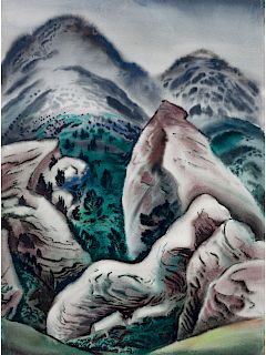 Vance Kirkland 
(American, 1904-1981)
A Misty Landscape (Colorado),
 