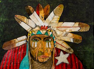 Kevin Red Star 
(Crow, b. 1943)
Crow Chief