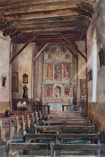 James Kramer
(American, b. 1927)
Interior: St Francis Mission Rachos de Taos, 1976