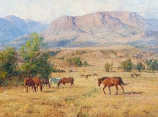 Joyce Lee
(American, 1950-2001
Horses in Pasture