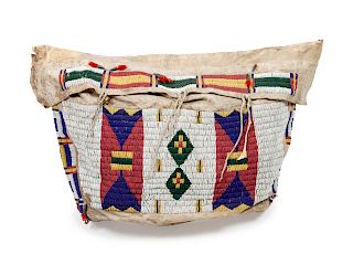 Sioux Beaded Hide Possible Bag
13 1/2 x 22 inches