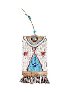 Northern Plains Beaded Hide Strike-a-Light Bag
7 x 3 3/4 inches 