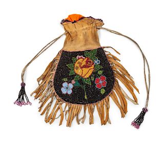Shoshone Beaded Hide Bag
overall length 12 x width 7 inches