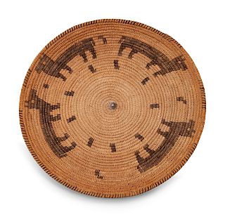 Apache Pictorial Basket
diameter 14 1/2 inches
