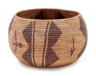 Panamint Pictorial Basket
height 5 x width 8 inches