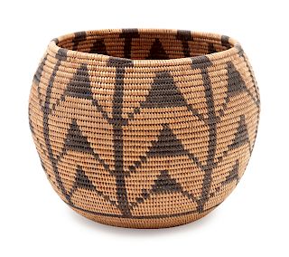 Washo Baskets, Group of 2largest height 5 3/4 x diameter 7 inches