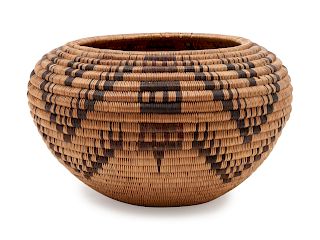 Washoe Polychrome Basket height 6 1/4 x diameter 10 inches