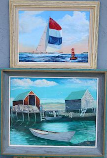 (2) 20th C. Signed Seascapes