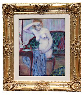 After Kupka, Monumental Painting of Nude Woman