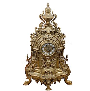 Regence Style Gilt Bronze Mantle Clock