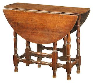 Diminutive William and Mary Gate Leg Table