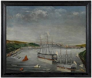 Naive British School Maritime Painting