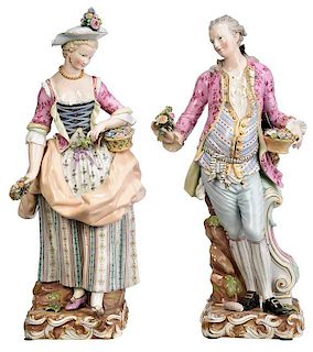 Two Meissen Porcelain Figurines