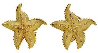 Tiffany & Co. 18kt. Starfish Earclips