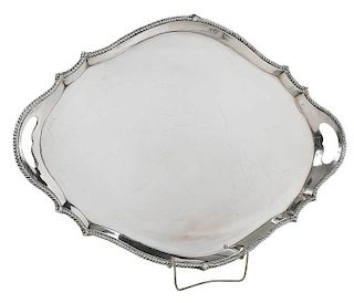 English Silver Two Handle Tray