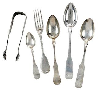 15 Pieces Maryland Coin Silver Flatware