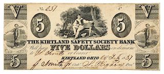 Kirtland Safety Society Bank Note