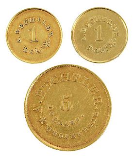 Three August Bechtler Coins