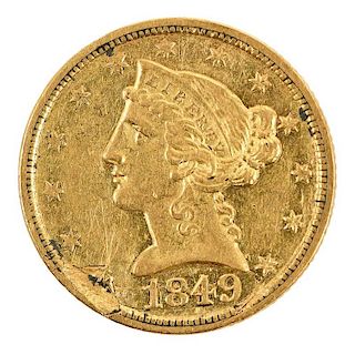 Dahlonega Five Dollar Gold Coin