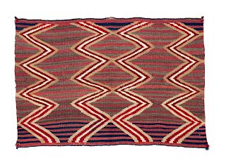 Navajo Late Classic Single Saddle Blanket 33 1/4 x 22 1/4 inches 