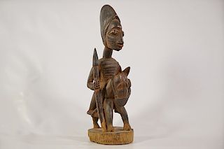 Yoruba Horse and Rider Figure 17"