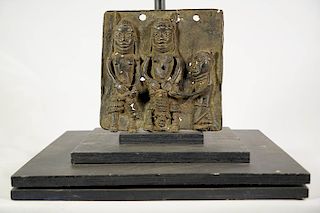 Benin Bronze Plaque 9"