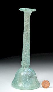 Tall Roman Glass Unguent w/ Bell-Shaped Base