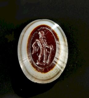 Roman Banded Agate Intaglio of Hercules