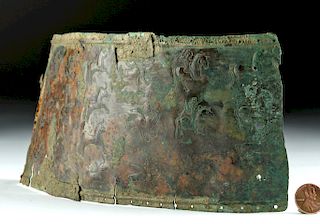 Rare Syro-Hittite Bronze Belt - Stamped Stag Hunt