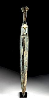Luristan Bronze Dagger w/ Original Marble Inset