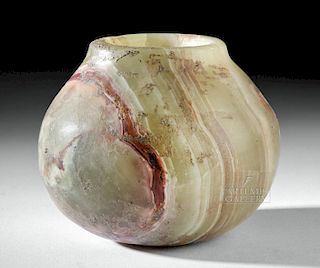 Gorgeous Ancient Bactrian Banded Agate Jar