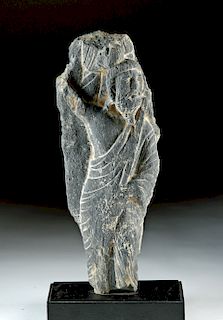 Gandharan Schist Figure of a Bearded Prince