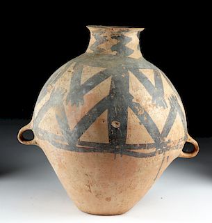 Large Chinese Neolithic Terracotta Painted Urn