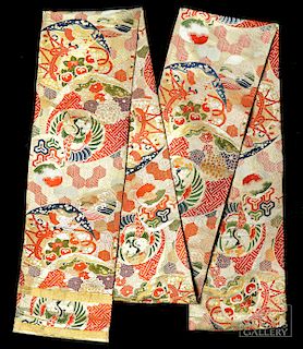 19th C. Japanese Edo Period Brocade Obi