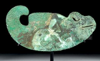 Moche Copper Tumi - Saurian Form, Lizard Features