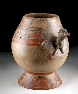 Costa Rican Pottery Vessel with Avian