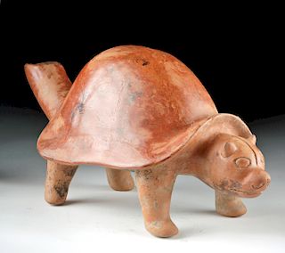 Colima Redware Dog Vessel w/ Turtle Shell