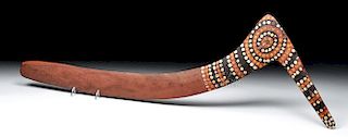 19th C. Aboriginal Painted Wood Fighting Club / Tool
